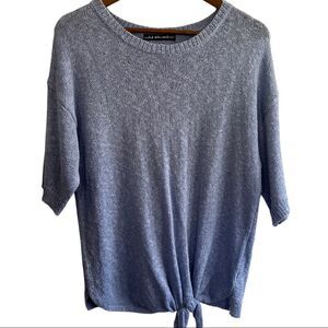 CBlue United States Sweaters Relaxed Fit Tie Bottom Short Sleeve Top Size XL